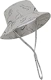 DRESHOW Unisex Baby Kleinkinder Sonnenhut Kappe Mütze Fischerhut Strandhut Kinder Baby Stern Sommerhut UV Schutz UPF 50+, Age 6-12 Monate, Size 48cm