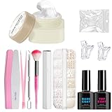Uoqpty Nageldesign Kit, Nagel Handwerk Solid Building Gel, Schnitzmuster Fingernägel Kunst, Maniküre Lösung für Frauen Anfänger Professionelle Salon Heimgebrauch