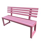 Gartenbank für 2 Personen, Schmiedeeisen und Holz, mit Rückenlehne, perfekt für Veranda, Terrasse, Hof, Park, langlebig, 100 x 40 x 85 cm