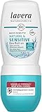 Lavera Deo Roll-On Basis Sensitiv - Natural & Sensitive - 0% Aluminiumsalze - vegan - zuverlässiger Deoschutz 48h - Naturkosmetik - Basis von Bio Aloe Vera und natürlichen Mineralien - 50ml