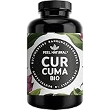 Bio Curcuma (Kurkuma) Kapseln - 240 Stück - 4350mg Bio Curcuma und schwarzer Pfeffer je Tagesdosis - Laborgeprüft. Ohne Magnesiumstearat. Vegan, in Deutschland produziert