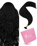 YoungSee 50g Extensions Echthaar Bondings Schwarz 45cm Haarverlangerung Bondings Echthaar Schwarz Naturlich Keratin Bonding Extensions Echthaar Remy U Tip Extensions Keratin Hot Fusion #1