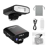 NEEWER Basics 5600K Mini Kamera Blitz Speedlite GN12, 2000mAh/500 Blitze/0,1–1,8s Ladezeit, kompatibel mit Canon Fujifilm Sony Nikon Digitalkameras mit Standard Hot Shoe für Studioaufnahmen, Z120 SE