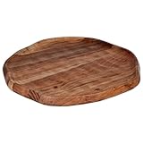 EGLO LIVING Dekoschale Forleyet, Schale zum Dekorieren, runder Dekoteller, Tablett aus Holz in Natur, Holzteller 37 x 34,5 cm