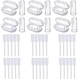 6pcs Baby Zahnbürste 0-2 Jahre mit Aufbewahrungsbox und 30pcs Baby Zungenreiniger Neugeborene, Weiches Silikon Baby Zungenreiniger Kleinkind Zahnbürste für Reinigung, Zahnung Linderung und