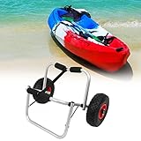 Jiubiaz Kajakwagen Aluminiumlegierung Kajak Kanurad Bootsträger Trolley Cart Transport Transportwagen bis 70-80 kg für Boote Kanu oder Kajak