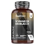 Schwarzer Knoblauch 100:1-15000mg pro Kapsel - Mit Allicin & S-Allylcystein - 180 vegane Kapseln - 6 Monate Vorrat - Für Erwachsene - Von WeightWorld