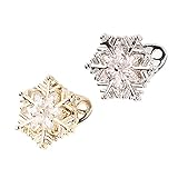 Schneeflocken-Nagelkunst-Schmuck, 2 Stück Drehbare 3D-Nageldekoration Zur Linderung von Angstzuständen, Glänzende Attraktive Weihnachtsnagel-Charms, Nagelschmuck-Zubehör Zum