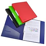 Rapesco 1658 Ringbuch mit Antibakteriellen Schutz, 2 Ringe, 35 mm Rücken, A4, Sortierte Farben, 4er Pack