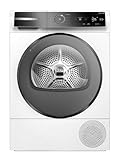 Bosch WQB246D41 Serie 8, Wärmepumpentrockner 9kg, Silent Dry - Extrem leise, Schneller getrocknete Wäsche, Auto Dry, Selbstreinigender Kondensator, Trommelinnenbeleuchtung, Home Connect, Weiß