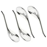 HOODANCOS Edelstahl Kaviar Spherifizierungslöffel 4 Stück Geschlitzter Kaviarlöffel mit Glatten Kanten für Küche Restaurant und Molekulare Gastronomie
