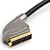 KabelDirekt – SCART Kabel – 3m (21 Polig, mehrfach geschirmt, Präzisionsstecker, Full HD) – PRO Series