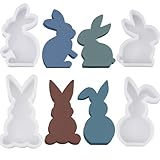 4 Stück Osterhase Silikonform, Ostern Hase Silikonformen Gießformen, 3D Kaninchen Gießform Ostern, Osterhase Silikonform for Gips, Sojawachs Kerzen, Handwerk