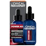 L'Oréal Men Expert Gesichtsserum gegen Falten für Männer, Anti-Aging Feuchtigkeitspflege für müde und matte Haut, Herren Serum hochdosiert mit Hyaluronsäure, Power Age, 1 x 30 ml