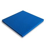 Wiltec Filtermatte Schaumstoff 50 x 50 x 3 cm feine Porung 30 ppi für Teichfilter Aquarienfilter Aquarium Filter Außenfilter Wasser