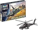 Revell Modellbausatz AH-64A Kampfhubschrauber - Einfach zu montierender Modellbausatz mit authentischen Abziehbildern für die US Army - Detailgetreu mit Sensoren Laser und Bordkanone