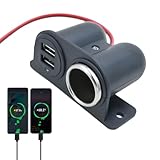 2 Fach Auto Adapter Schnellladegerät Dual USB Pd | Auto Ladegerät Adapter 2 Buchse Auto Ladegerät Splitter mit Dual USB Ports für Smartphone GPS Dash