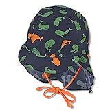 Sterntaler Baby - Jungen Schirmmütze Mit Nackenschutz Wale Sonnenhut, Marine, 49 EU