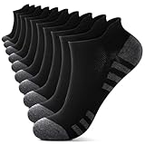 YouShow Sneaker Socken Herren 43-46 Sportsocken Kurz Laufsocken Schwarz 10 Paar