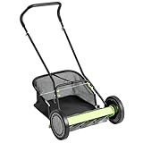 Earthwise Spindelmäher 918-18EWG - 18' mit Fangkorb mit 9 Messern, Schwarz