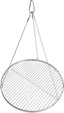 Grillrost - Grillrost Edelstahl - Grillrost rund - Grillgitter - Grillrost Steingrill - mit Seilaufhängung für Schwenkgrill - 304 Edelstahl - Ø 70 cm