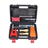 Komplettes, effizientes Kettensägen-Schärfset mit Hartschalenkoffer für die Wartung im Freien