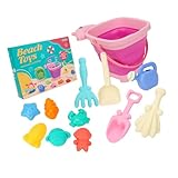 Pocoiau Faltbarer Sandeimer Sandburg Spielzeug Kinder Strand Set Mit Schaufelformen Für Wasserspiele Freien Unverzichtbarer Strand Für Kinder