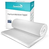 Samtena Matratzen Topper 100x200cm, Höhe 5cm, Edition Deluxe, viscoelastischer Memory Foam Matratzentopper, weich & druckentlastend für besseren Schlafkomfort