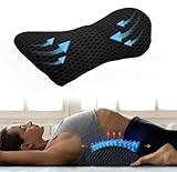 Bcuuozeeing Lendenwirbelkissen, Rückenstützkissen, Lendenkissen Bürostuhl, Memory Foam Lordosekissen für Bett, Sofa, Stuhl, Auto und Bandscheibenvorfall, schwarz