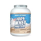 Body Attack 100% Whey Protein - Cookies n Cream, 2,3kg - Made in Germany - extra cremiges Eiweißpulver mit Hydrolysat und BCAA´s, unterstützt Muskelaufbau und Diäten, für alle Sportler & Athleten