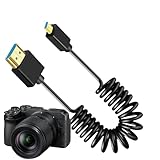 Monitor aufgerolltes Kabel | Camcorder Monitor Feder Aufgerolltes Kabel - Dünnes kompaktes herausnehmbares dehnbares Verbindungskabel für Studiofotographie im Freien