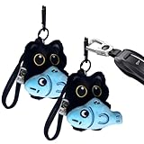 Nybhyjka Niedlicher Katzen-Schlüsselanhänger – Ornament, Cartoon-Charm, 3D-Anhänger, niedlicher Plüsch-Schlüsselanhänger – für Rucksäcke, Handtaschen, Mädchen, Kinder, Frauen, Teenager, Geldbörse