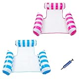 Morofme Pool Float Wasser Hängematte 2pcs Schwimmbad schwimmenden Stuhl Liege 4 in 1 aufblasbare Hängematte (Sattel, Lounge Chair, Hängematte, Drifter) Wasser Sofa Schwimmen Hängematte