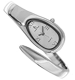 Crystal blue Damen Spangenuhr analog Quarz mit Metallband 22079