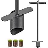 BeneLabel Zwiebelpflanzer, 87cm Blumenzwiebel Pflanzwerkzeug Langstiel Federform Tulpen Narzissen Garten Werkzeug 11.5cm Tiefe Rasenstopfer mit Schubstange Bodenlöserfür für Verdichtete Erde