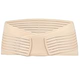 WANYI Sacroiliac Belt Beckengürtel Einstellbare Beckengürtel nach Geburt für Lindern Becken Unterer Rücken Hüft Schmerzen Rückbildungsgürtel nach Geburt für Normale Geburt/Kaiserschnitt (Beige, L)