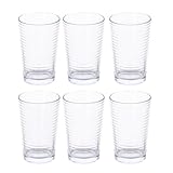 alpina Wassergläser - Trinkgläser Set - Gläser Set 6 Teilig - Spülmaschinenfest - 220 ml, Weiß