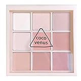 EONFAVE Volle Matte Eyeshadow Palette, Warme Weiße Rosa Lidschatten Palette, Feines Pulver Mischbare Lang Anhaltende Liedschatenpalete Geringe Sättigung Lidschatten Make Up für Frauen Mädchen