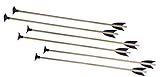 Jamso Design 6 Pfeile für Kinder mit Lederfeder 35 cm, Bogensport Holzpfeil mit Saugnapf
