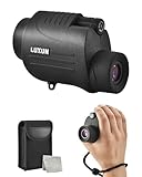 LUXUN Monokular 8x30 Fernglas Mini Monokular, IPX7 Wasserdicht, BaK-4 Glas und Mehrschichtvergütung, inklusive Handschlaufe und Transporttasche, schwarz