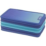 Herlitz Etui TriCase 31teilig befüllt, Dip Dye Blue/Turquoise, 1 Stück