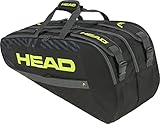 HEAD Base Racquet Bag Tennistasche, schwarz/gelb, M