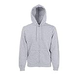 Fruit of the Loom - Hooded Sweat Jacket - Modell 2013 M,Heather Grey