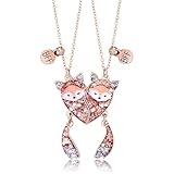 JEYORZY 2er Set Freundschafts-Anhänger-Halsketten für Mädchen, Best Friends-Kette mit Gravur, ideales Geburtstagsgeschenk für beste Freunde, symbolische Freundschaftskette für 2 Mädchen,