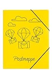 PAGNA 21603-15 Gummizugmappe A4 PP Postmappe 3 Einschlagklappen gelb