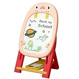 Kinder – verstellbar mit Papierrolle, doppelseitiges mit Kreidetafel und Malwerkzeugen, magnetisch, glatt, stabil stehend, mit Malzubehör