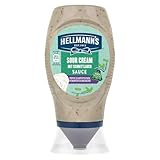 Hellmann's Sour Cream Sauce leckere Grillsauce mit Schnittlauch perfekt zu Kartoffelecken und Nachos 250 ml