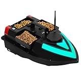 Mermajestic GPS Angelköderboot fischfinder, Angelboot wasserdichtes ABS-Boot mit automatischer Rückkehrfunktion, 5200mAh Akku und 3 Köderboxen, für präzises Ködern in großen Gewässern