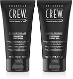 AMERICAN CREW – Precision Shave Gel, 150 ml, Rasiergel für präzise Rasuren, Gel spendet Feuchtigkeit & beruhigt die Haut, Pflegeprodukt beugt Irritationen vor (Packung mit 2)