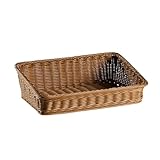 Rattan-Tablett – Weidenkörbe | rechteckiger Beistelltisch von Hand | Organizer aus Rattan für Regal | Brot Rattan Picknick Kosmetik Aufbewahrung Küche bietet